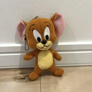 미사용 톰과 제리 봉제 인형 키링 마스코트 톰과 제리 전시회