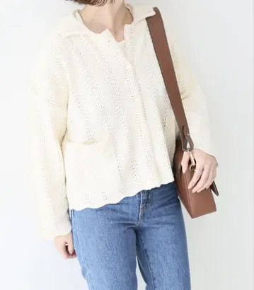SLOBE IENA 가디건 열쇠망 아이보리