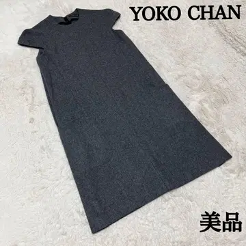 새상품급 YOKOCHAN 요코짱 원피스 반팔 프렌치 슬리브 그레이