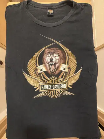 USA 제 00년대 L 양면 프린트 Harley-Davidson 할리 T