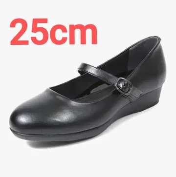 레이디 워커] 블랙 스트랩 펌프스 25cm