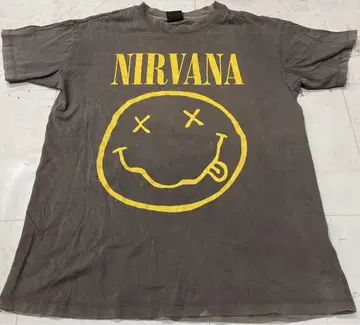 NIRVANA 페이드 티셔츠 2021 펑크 밴딩 아메카지 그런지