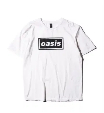oasis 로고 티셔츠 XL 화이트