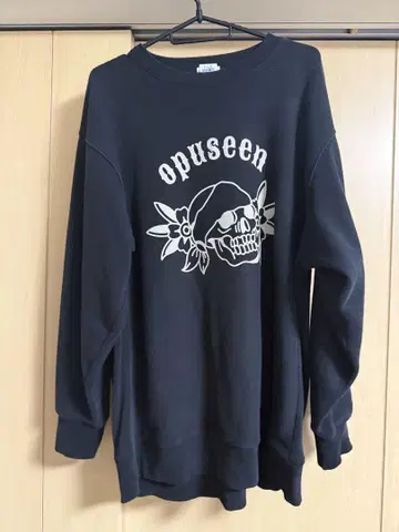 opuseen 스컬 프린트 트레이닝복 XXL 블랙