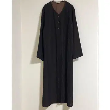 오프온 긴팔 가디건 겉옷 버튼 롱 원피스 루즈핏