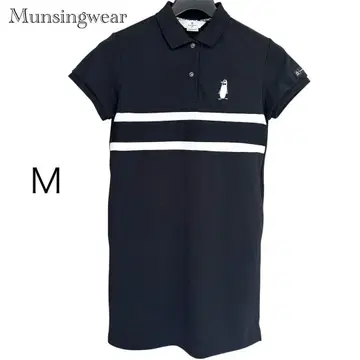 MUNSING WEAR 먼싱웨어 반팔 폴로 원피스 블랙 M