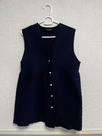 UNITED ARROWS 프리 스타 자카드 베스트 네이비