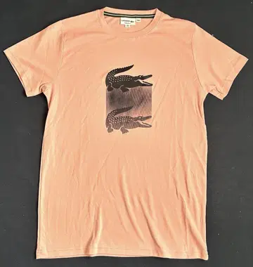 LACOSTE 라코스테 티셔츠 핑크 실루엣 로고
