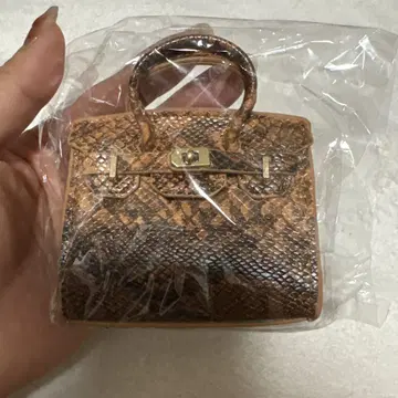 미니어처 뱀 패턴 핸드백 약 8cm