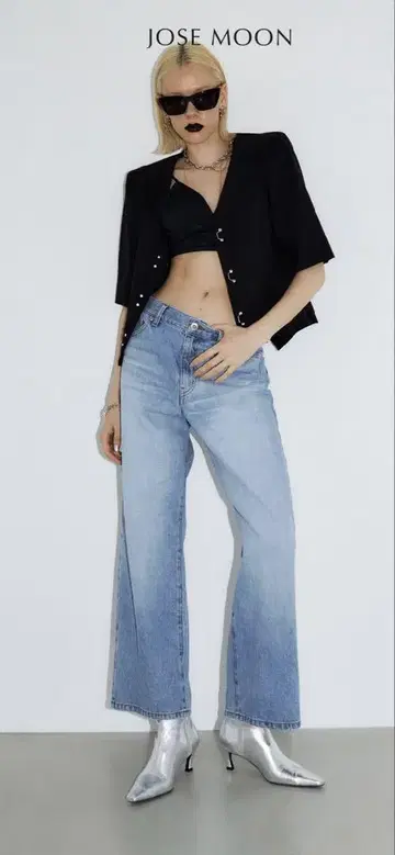 저고리 와이드 데님 36