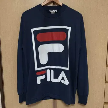 미국제 빈티지 FILA 휠라 빅 로고 빅 로고 롱 티셔츠