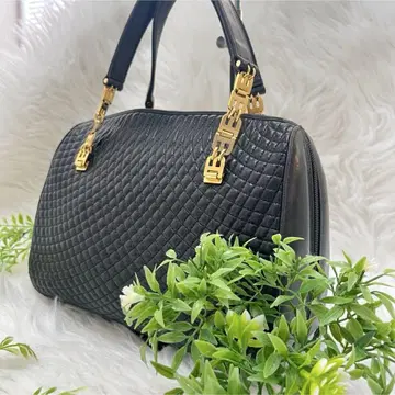 BALLY 발리 퀼팅 보스턴 토트 백 골드 로고