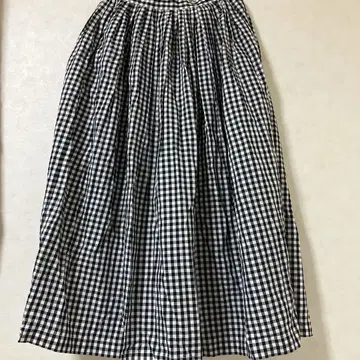 새상품 INES DE LA FRESSANGE 깅엄 체크 롱 스커트