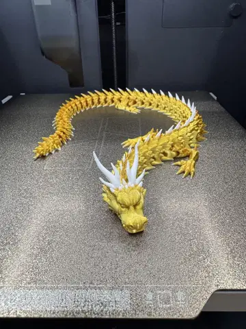 금룡 입상 3D 프린트 풍수 가동식 행운의 물건 용 조각 피규어