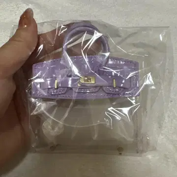 라벤더 핸드백 미니어처