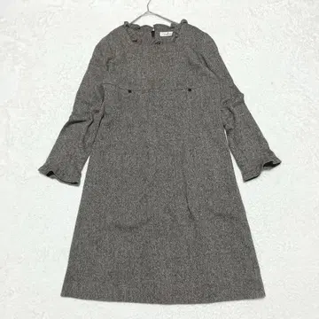 갤러리 비스콘티 무릎 기장 원피스 M 프릴 블랙 브라운