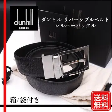 던힐 dunhill 리버서블 벨트 실버 버클 블랙 상자/수납 봉투