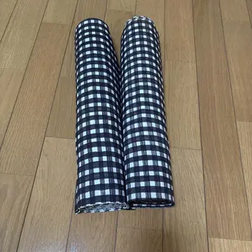 블랙과 화이트 체크 무늬 기모노 옷감 2권 세트