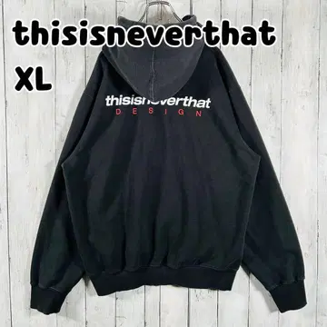 디스이즈네버댓 후디 후드티 프린트 로고 블랙 XL