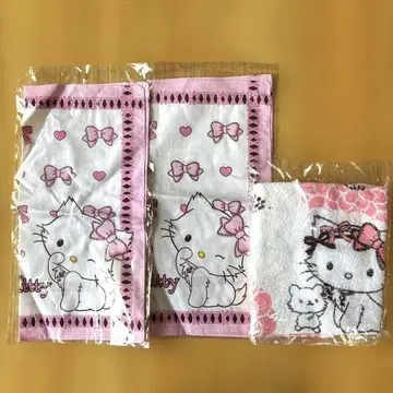 챠미 키티 물수건 타월 손수건 총 3종 세트 당시 상품
