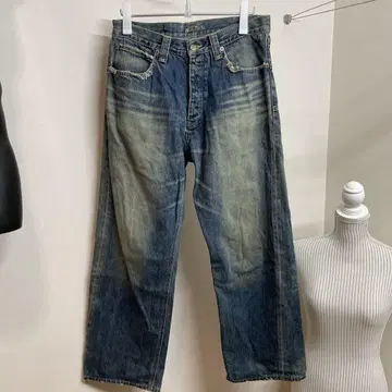 BAL M 사이즈 블루 스트레이트 데님 00s Y2K