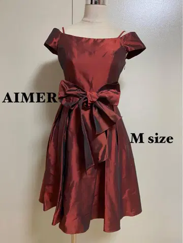 AIMER 빨간색 M 사이즈 컬러 드레스