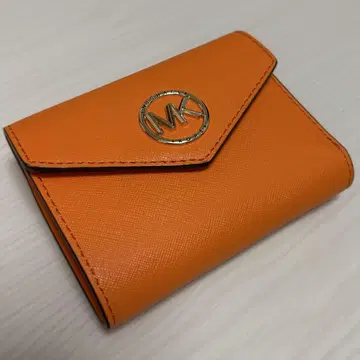 MICHEAL KORS 삼중 접이식 지갑 여성용 오렌지