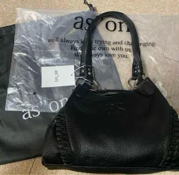 as on 블랙 가죽 핸드백 수납 가방 포함