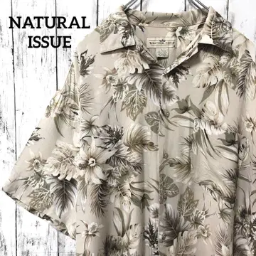C2180 NATURAL ISSUE 알로하 셔츠 반팔 오픈 카라 보타니컬