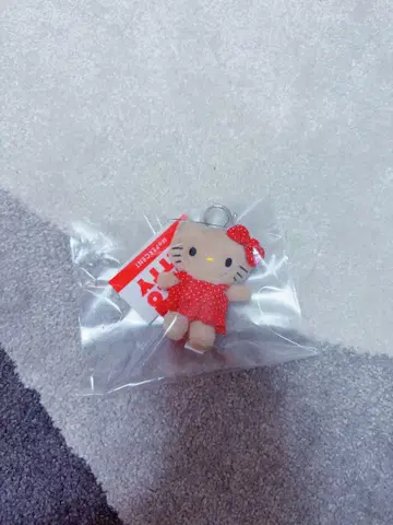 당일 발송! 헬로키티 롤리스팜 키링 마스코트 도트 빨간색