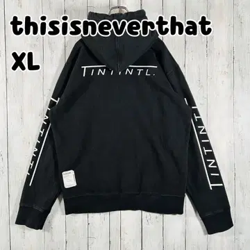 디스이즈네버댓 후디 후드티 프린트 로고 블랙 XL