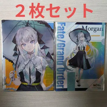 FGO 마츠키요 코코카라 콜라보 A4 클리어 파일 모건 2장 세트
