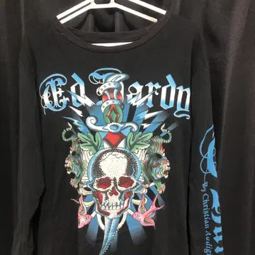 Ed Hardy 스컬 디자인 긴팔 티셔츠
