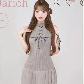 darich 도킹 레이스업 미니 원피스
