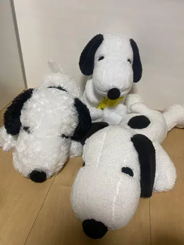 스누피 봉제 인형 3개 세트