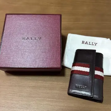 BALLY TUTO271 스트라이프 키 케이스 (박스, 헝겊 가방 포함)
