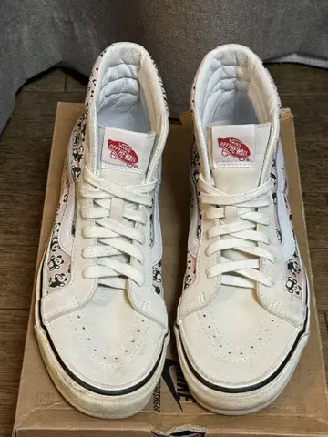 반스 스케이트 하이 애너하임 팩토리 팬더 핑크 26.5cm