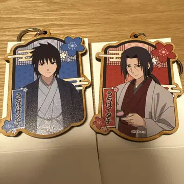 NARUTO 우치하 사스케 우치하 이타치 우드 키링