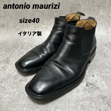 antonio maurizi 이탈리아제 스퀘어토 사이드 고어 부츠 40