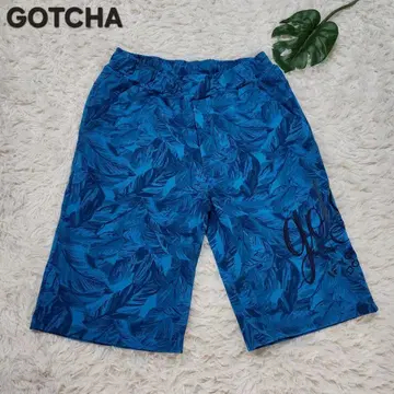 미사용 새상품 GOTCHA 올 패턴 숏 팬츠 파랑 보태니컬 서핑 L