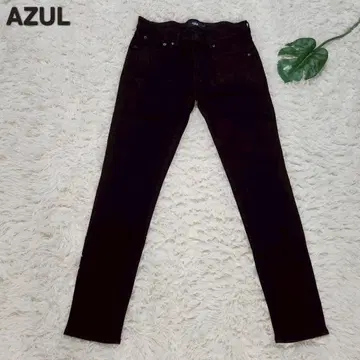 미사용 새상품 AZUL 블랙 스키니 데님 스트레치 L