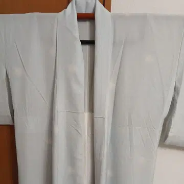 스카이블루 호타루 보카시 코몬 린넨 나고야 오비 세트