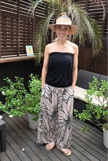 KUULEI HAWAII 쿠우레이 하와이 티 리프 무늬