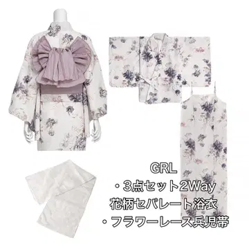 GRL 세퍼레이트 유카타 헤이코 오비