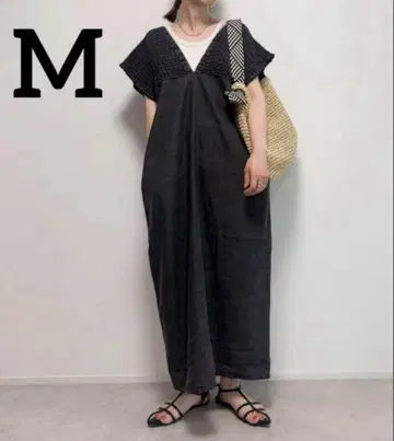 시마무라 셔링 데님 원피스 블랙 M 사이즈