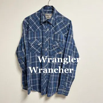 Wrangler Wrancher 긴팔 셔츠 M 체크 무늬