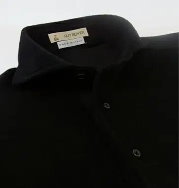GUY ROVER 가이 로버 파일 피케 셔츠/컷어웨이 옷깃 블랙 2XL