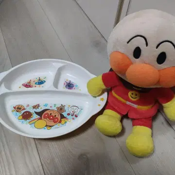 호빵맨 플레이트 봉제 인형 세트