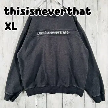 디스이즈네버댓 맨투맨 트레이닝복 프린트 로고 블랙 XL