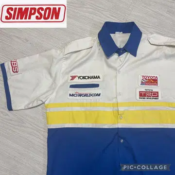 SIMPSON 심슨 피트 셔츠 레이싱 셔츠 기업 로고 도요타 요코하마